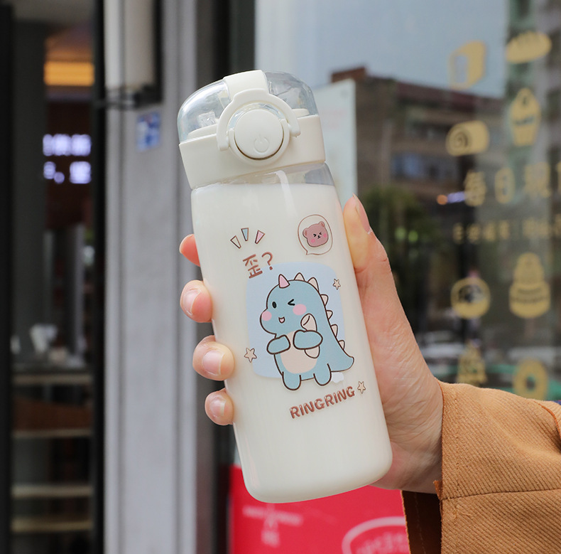 可爱高颜值塑料水杯儿童便携弹跳吸管学生户外运动随手杯日用百货详情15