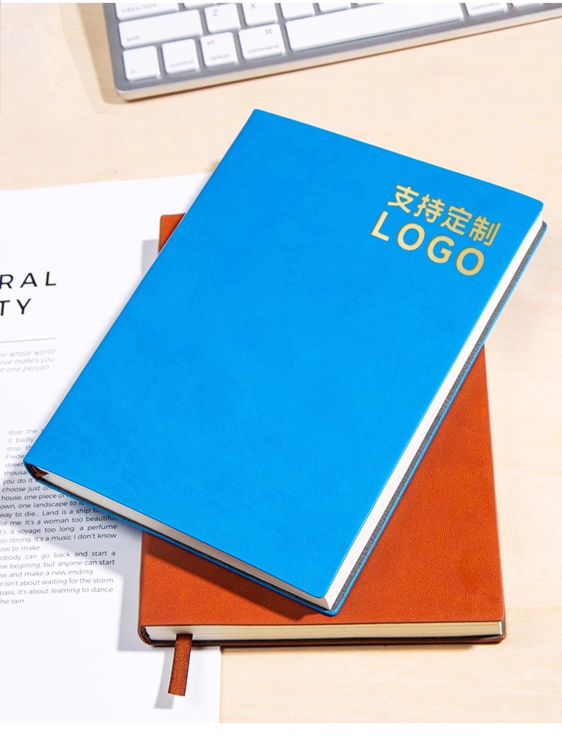 Customized soft leather notebooks with logo printing, free engraving, diaries, business office meeting record books, and custom-made notebooks pic 9