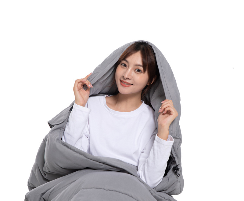 Factory wholesale envelope, cap sleeping bags, washable, machine-washable, splicable, portable cross-border outdoor trapezoidal sleeping bags pic 15