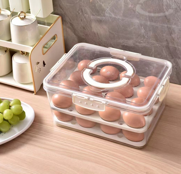 PET thickened fresh-keeping storage box, sealed refrigerator fruit and vegetable storage packaging box, frozen draining with lid pic 5