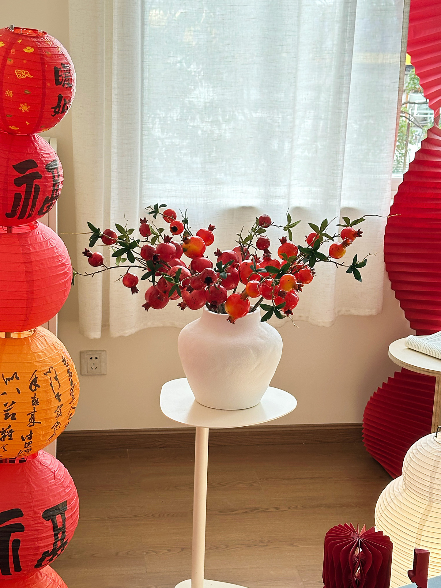 中式仿真石榴果实仿真花假花摆设年宵花喜庆过年客厅餐桌家居摆件详情11