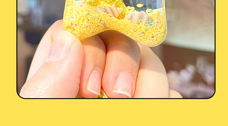 创意入油液体流沙钥匙扣五角星卡通海洋世界漂浮钥匙链小礼品批发详情17