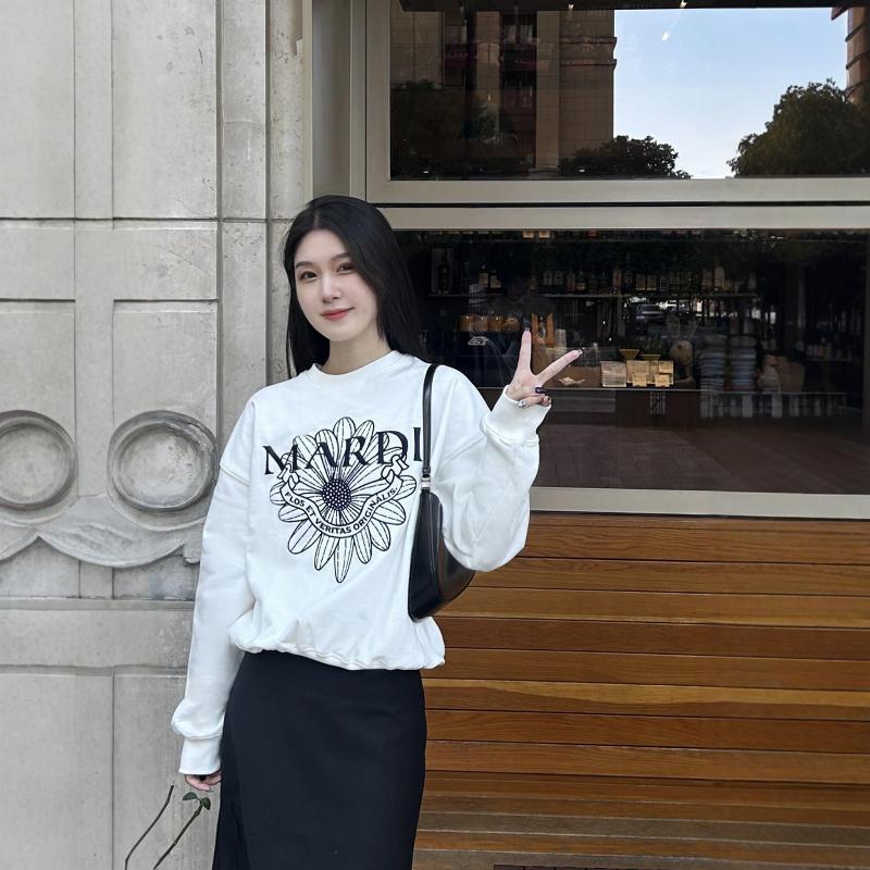现货韩国潮牌Mardi卫衣女小雏菊24新款印花圆领上衣一件代发详情14