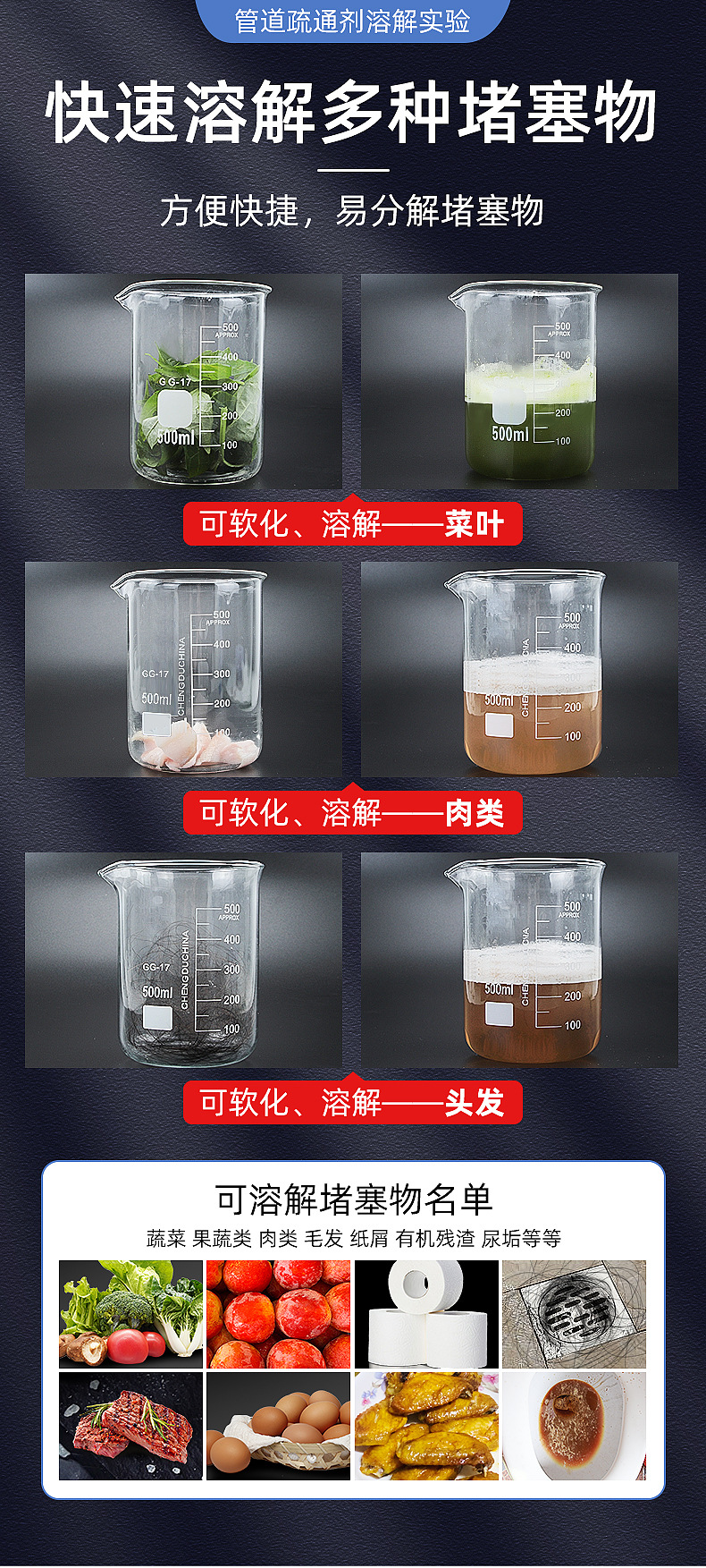 日本管道疏通剂强力溶解下水道神器地漏厕所马桶除臭堵塞强力溶解详情44