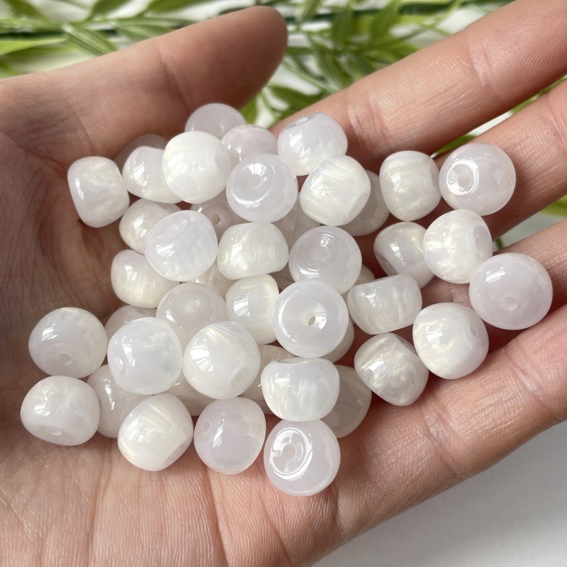 11*8 jelly-colored gilded resin apple beads, round beads, loose beads, string-beads, latched beads, diy handmade jewelry bracelet accessories pic 4