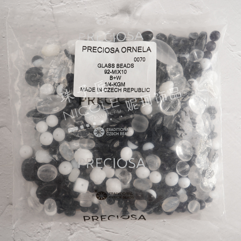 新款捷克玻璃珠preciosa多尺寸款式玻璃混珠多色系列250克装详情6