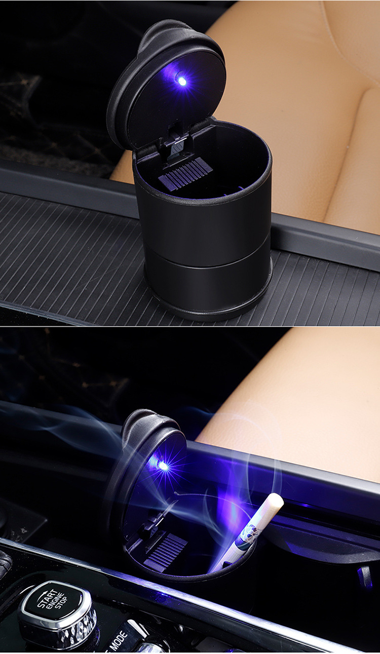 4S car ashtray with LED night light, environmentally friendly car ashtray, office desk ashtray pic 11