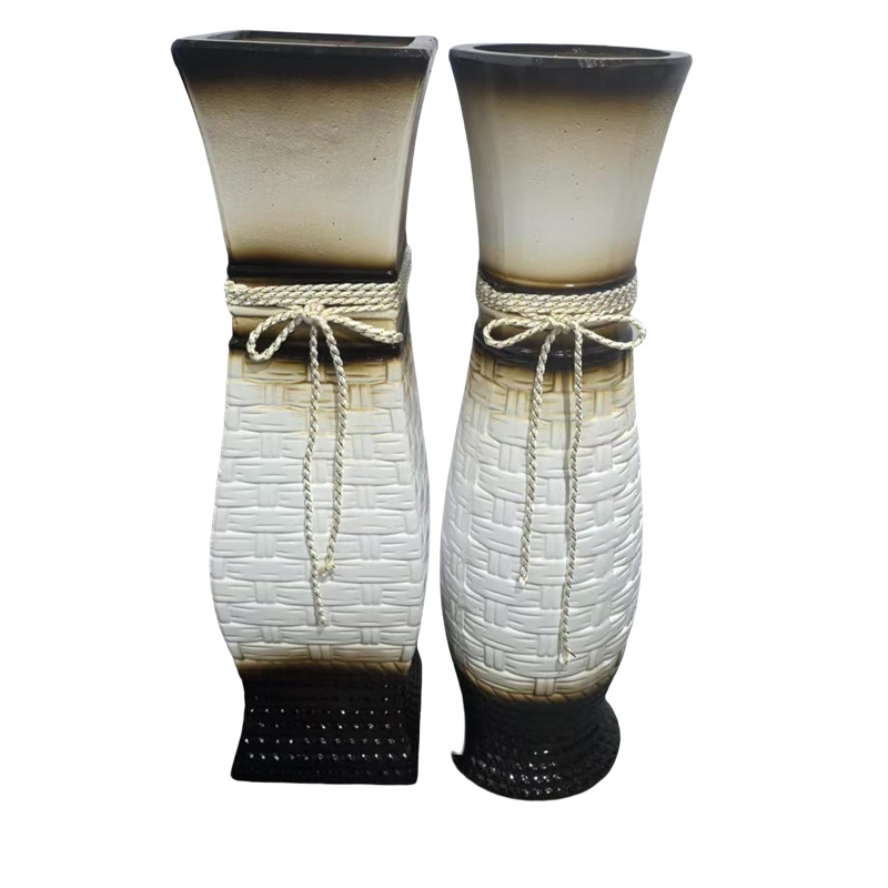 60cm花瓶厂家批发陶瓷花瓶欧式客厅摆饰绢花工艺落地大小花瓶详情33