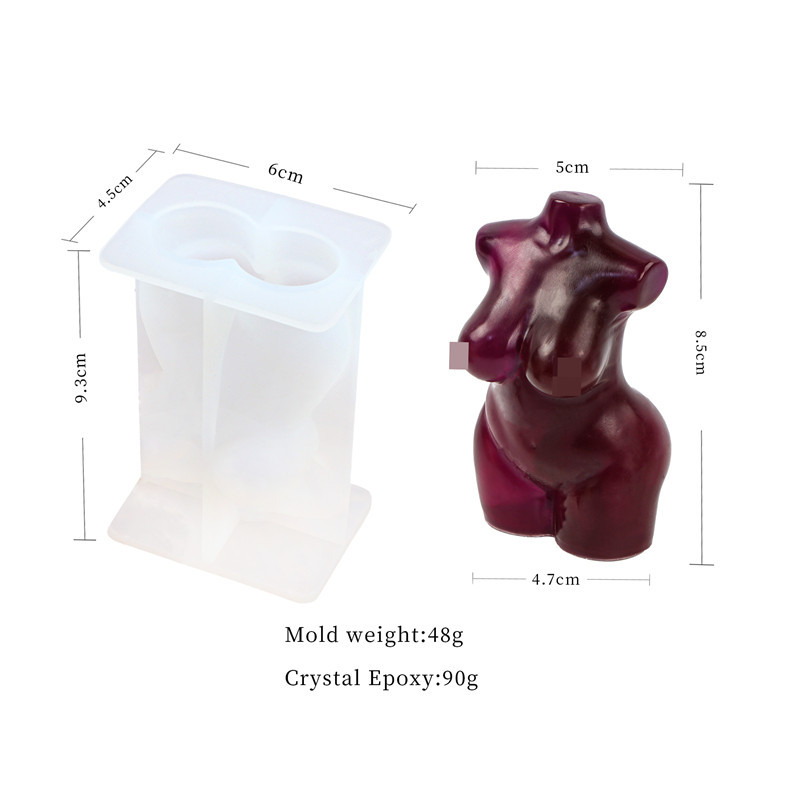Zhonghui 3D Silicone Candle Molds for Men and Women DIY crystal Resin Scented Plaster Resin human body ornaments pic 7