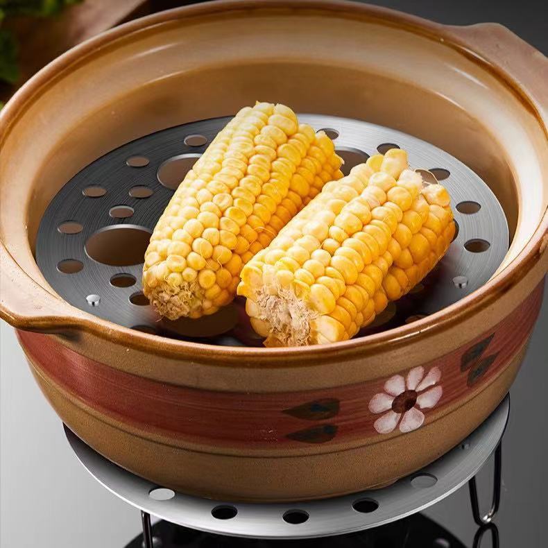 不锈钢蒸架隔水家用高脚多用加厚万能蒸蛋架高压锅电饭煲折叠蒸盘详情4
