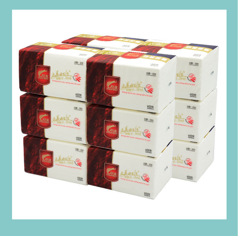 Zhanmei offers 600 4-layer large packs of tissues and tissues, a whole box of large facial tissues, cost-effective baby toilet paper and napkins pic 12