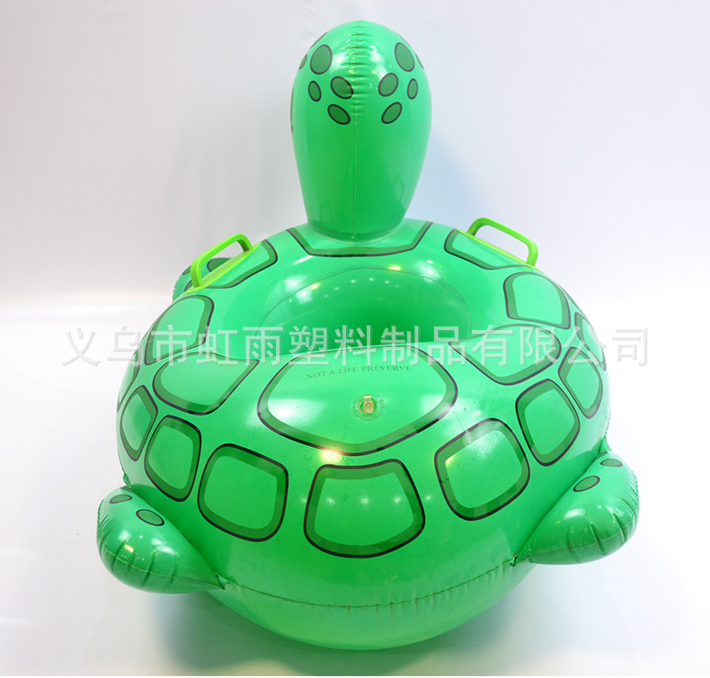 绿龟艇水上充气儿童玩具座圈带扶手防侧翻游泳圈婴儿坐圈批发详情8