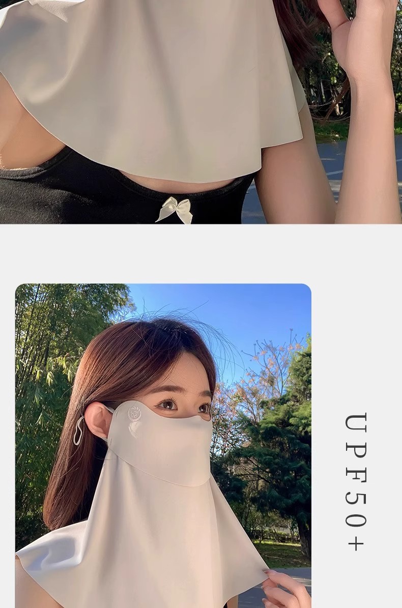 可喝水防晒面罩女夏季防紫外线口罩冰丝全脸基尼护颈面纱透气遮阳详情10