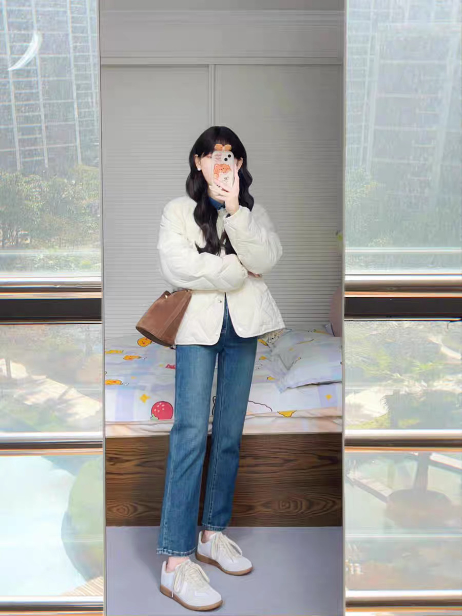 2025秋冬短款菱格圆无领轻薄羽绒服女士内胆白色鸭绒时尚休闲外套详情24