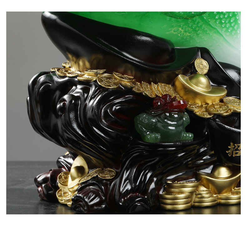 包邮百财如意树脂工艺品玉白菜招财摆件创意家居装饰商务礼品批发详情11