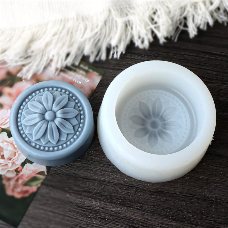 ins圆形复古雕花造型硅胶模具DIY单孔方形水晶滴胶手工精油香皂模详情9