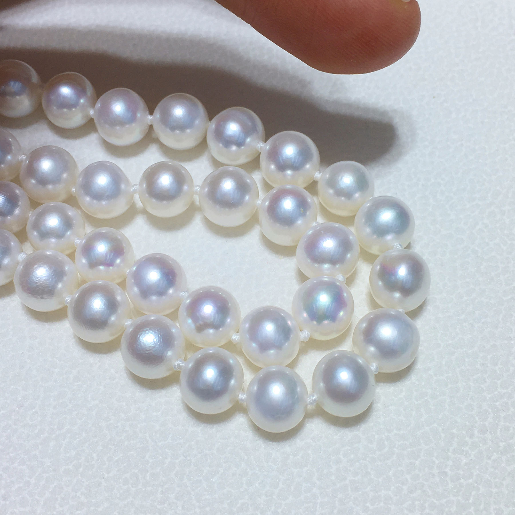 Retro plain chain collarbone chain tian Ran freshwater 7, 8, 9 round slightly flawed bright light pearl necklace finished product wholesale pic 16
