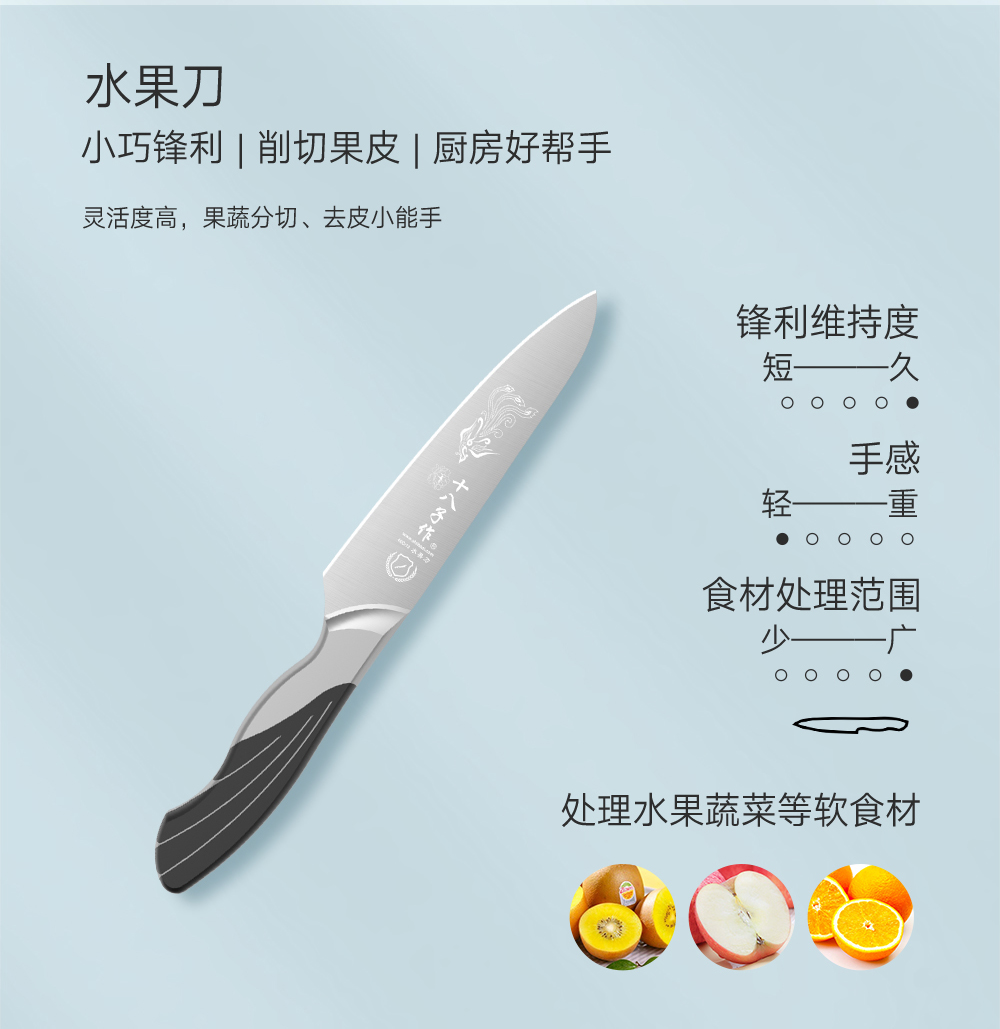✅yyo菜刀套装 家用全套厨房刀具切菜斩骨头水果刀不锈钢详情22