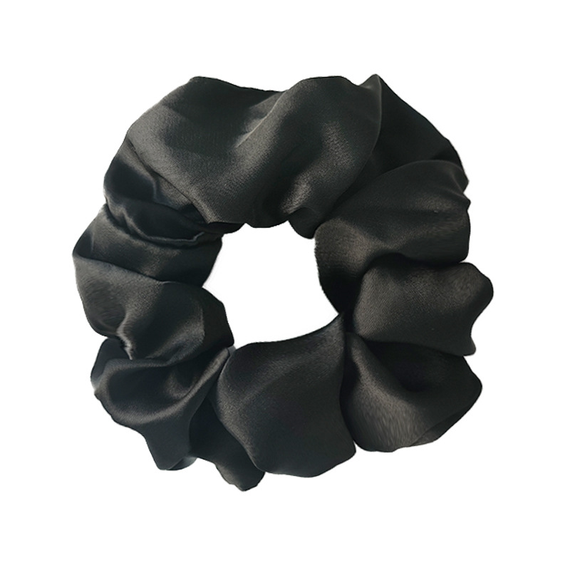 亚马逊新款简约百搭大肠发圈纯色肥肠头绳时尚仿真丝发饰详情8