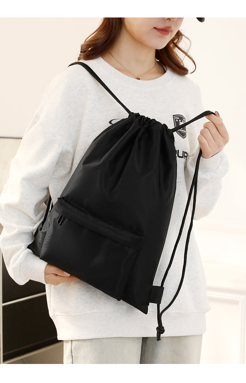 Customized waterproof drawstring backpacks, sports and fitness bags, hiking and running backpacks, cross-border basketball and football bags pic 14