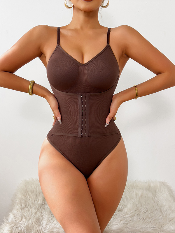 欧美大码加强排扣美体塑形收腹收腰术后束身衣Camisole Bodysuit详情5