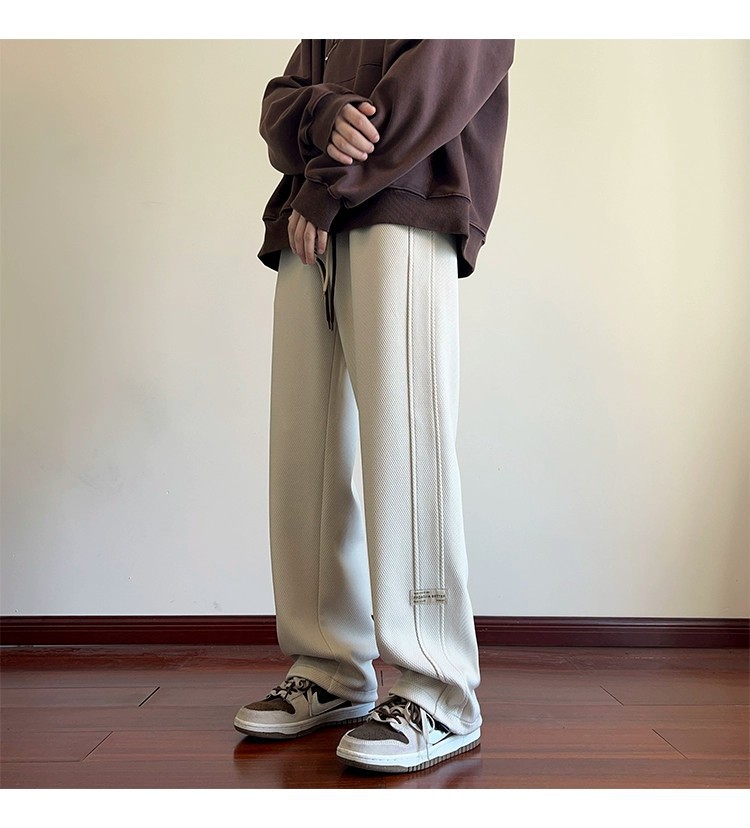 潮牌休闲裤子男宽松春秋新款抽绳运动裤青少年学生高级感卫裤长裤详情28