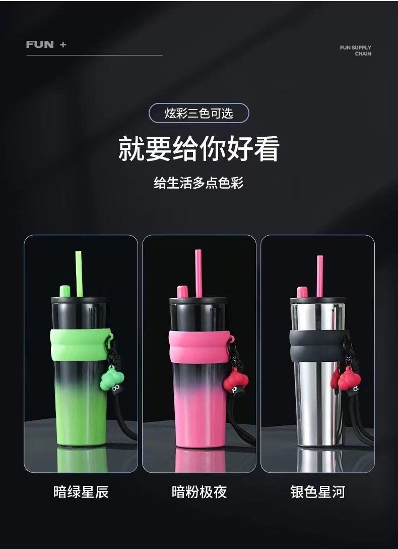 新款316不锈钢保温杯便携巨无霸吸管咖啡杯冰霸汽车水杯跨境批发详情22