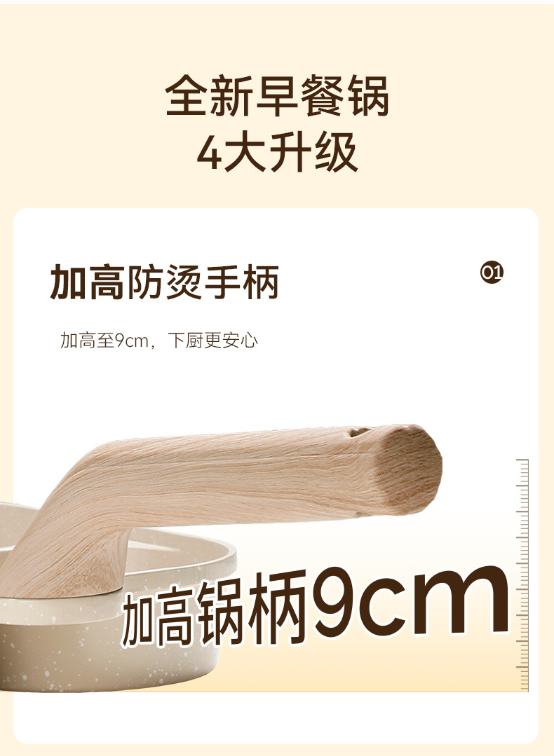 加深迷你家用麦饭石不粘早餐锅四孔煎蛋器煎蛋锅鸡蛋汉堡锅详情7
