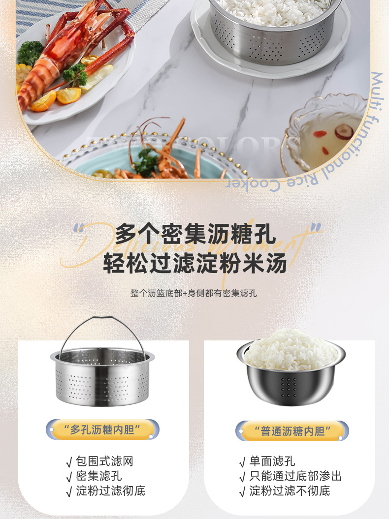 厂家直销多功能迷你电饭煲家用一人电煮锅蒸煮一体不粘锅小锅批发详情11