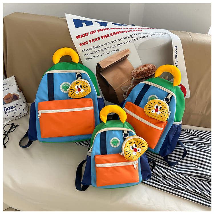 幼儿园儿童双肩包男童大容量背包2024新款可爱女孩拼色小书包外出详情39