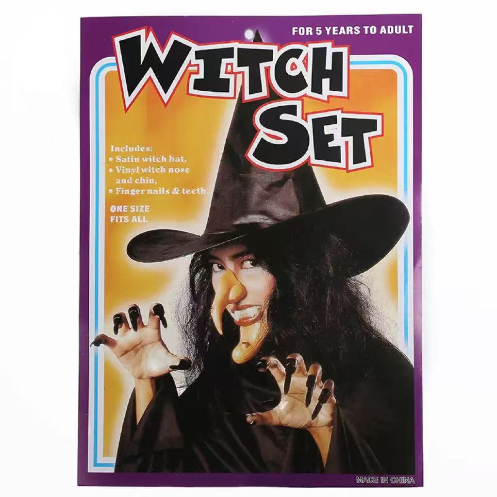 新款万圣节女巫五件套化妆舞会道具Cosplay派对舞会道具饰品配件详情1