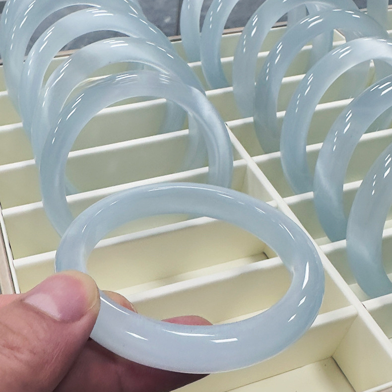 AAA高品质冰冰蓝猫眼石手镯白月光平替香槟金直播爆款源头工厂详情6