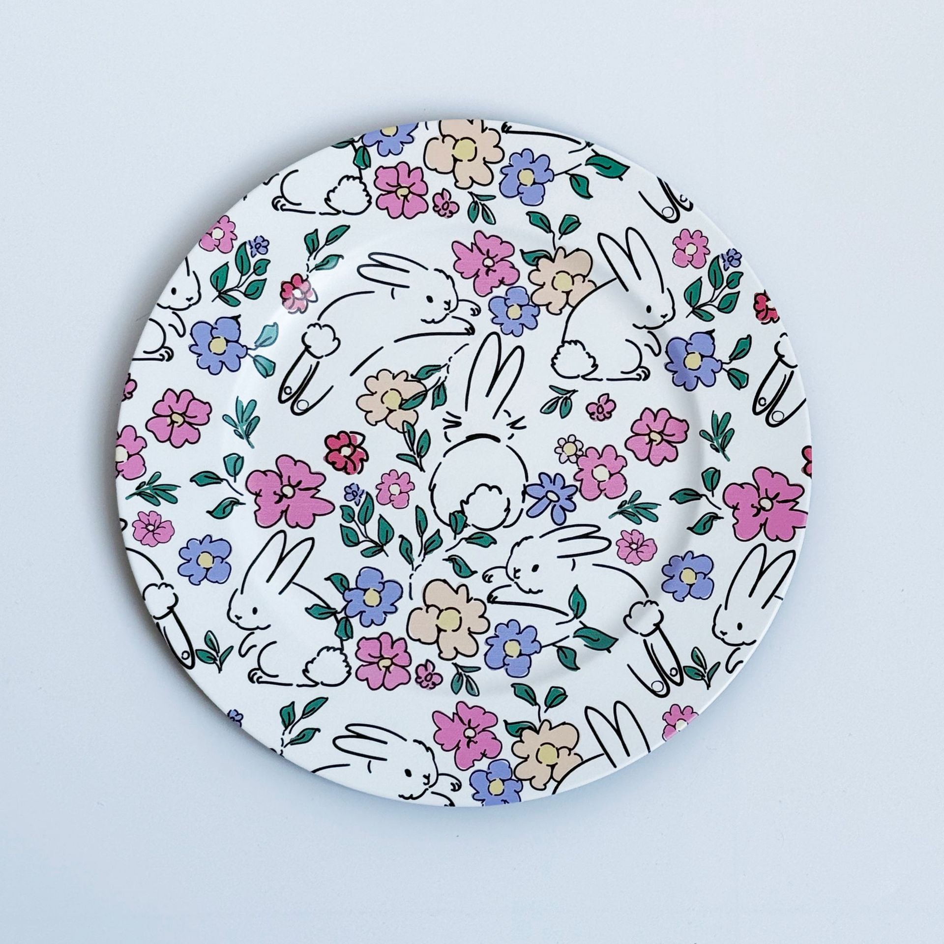 跨镜外贸chargerplates花园花朵系列装饰盘婚礼酒店晚宴派对使用详情8