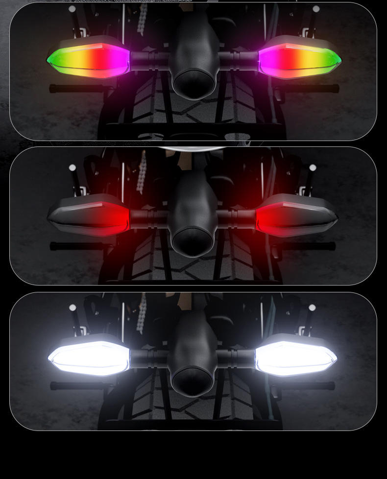 Motorcycle projection turn signal lights, electric vehicle ground lights, iridescent atmosphere LED atmosphere turning lights, high-brightness warning lights pic 8
