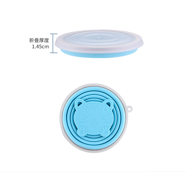 跨境硅胶折叠杯子食品级带盖可伸缩便携式户外旅行环保杯礼品水杯详情15