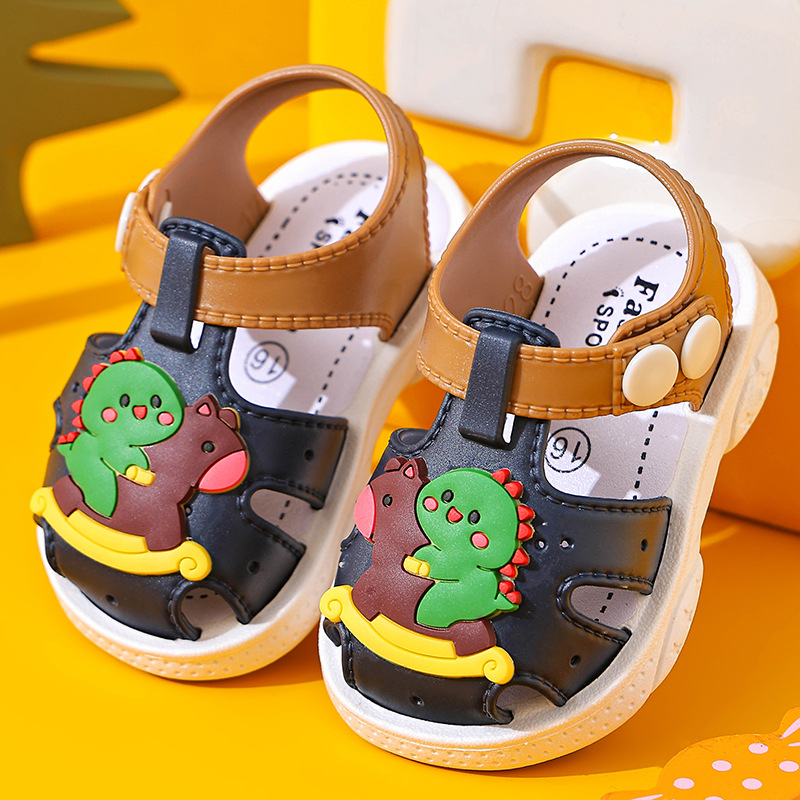 儿童凉鞋卡通幼儿包头洞洞鞋男童宝宝室内防滑软底女童沙滩鞋夏季详情7