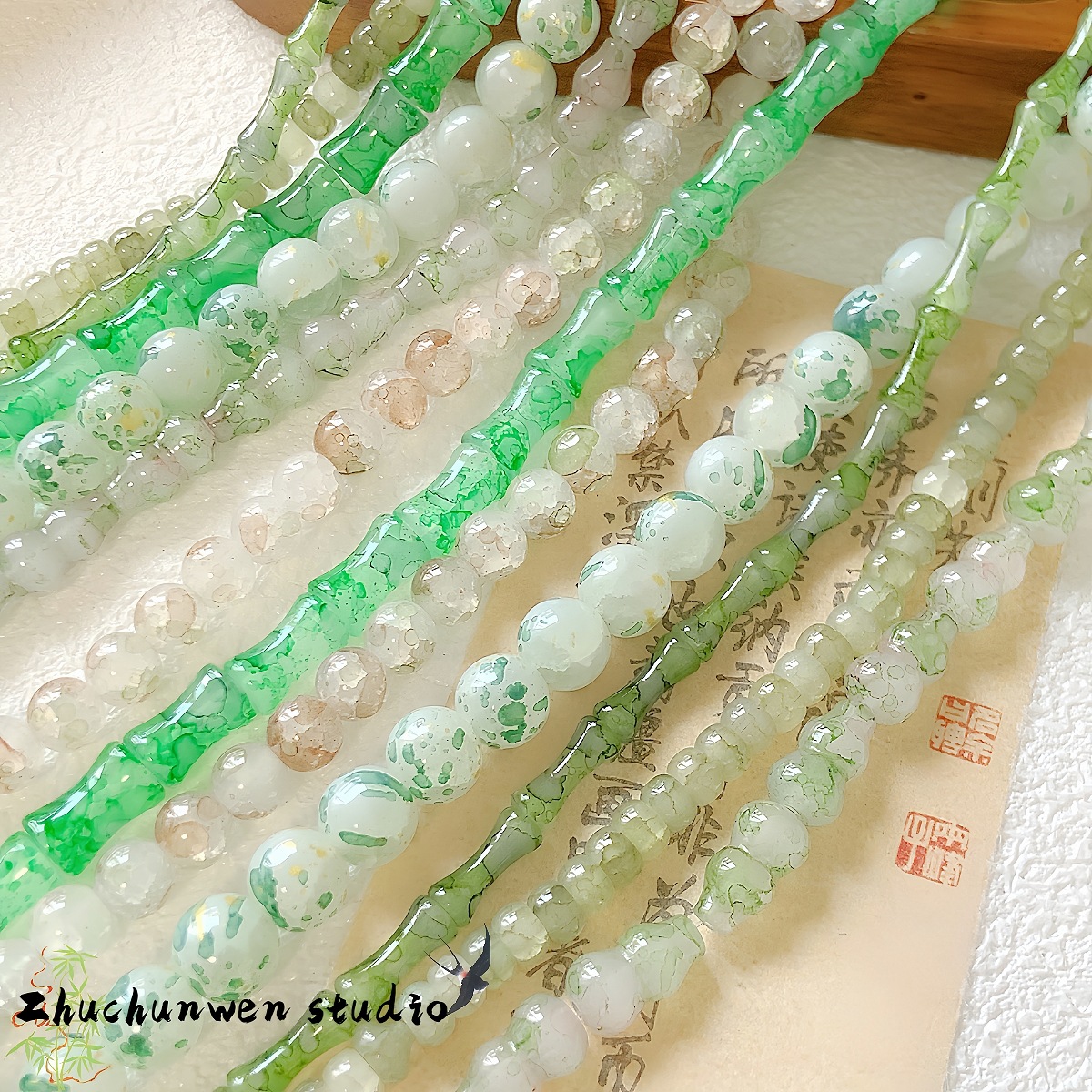 【江南】新中式琉璃珠竹节diy手工串珠材料手链项链饰品散珠配件详情8