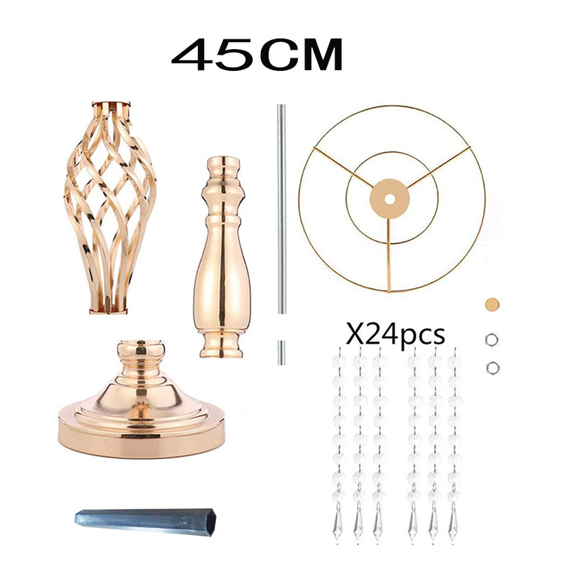 Wedding props, table flowers, crystal candlesticks, twisted flower ornaments, accessories, Western dining table decorations, electroplated road leads, cross-border consignment pic 17