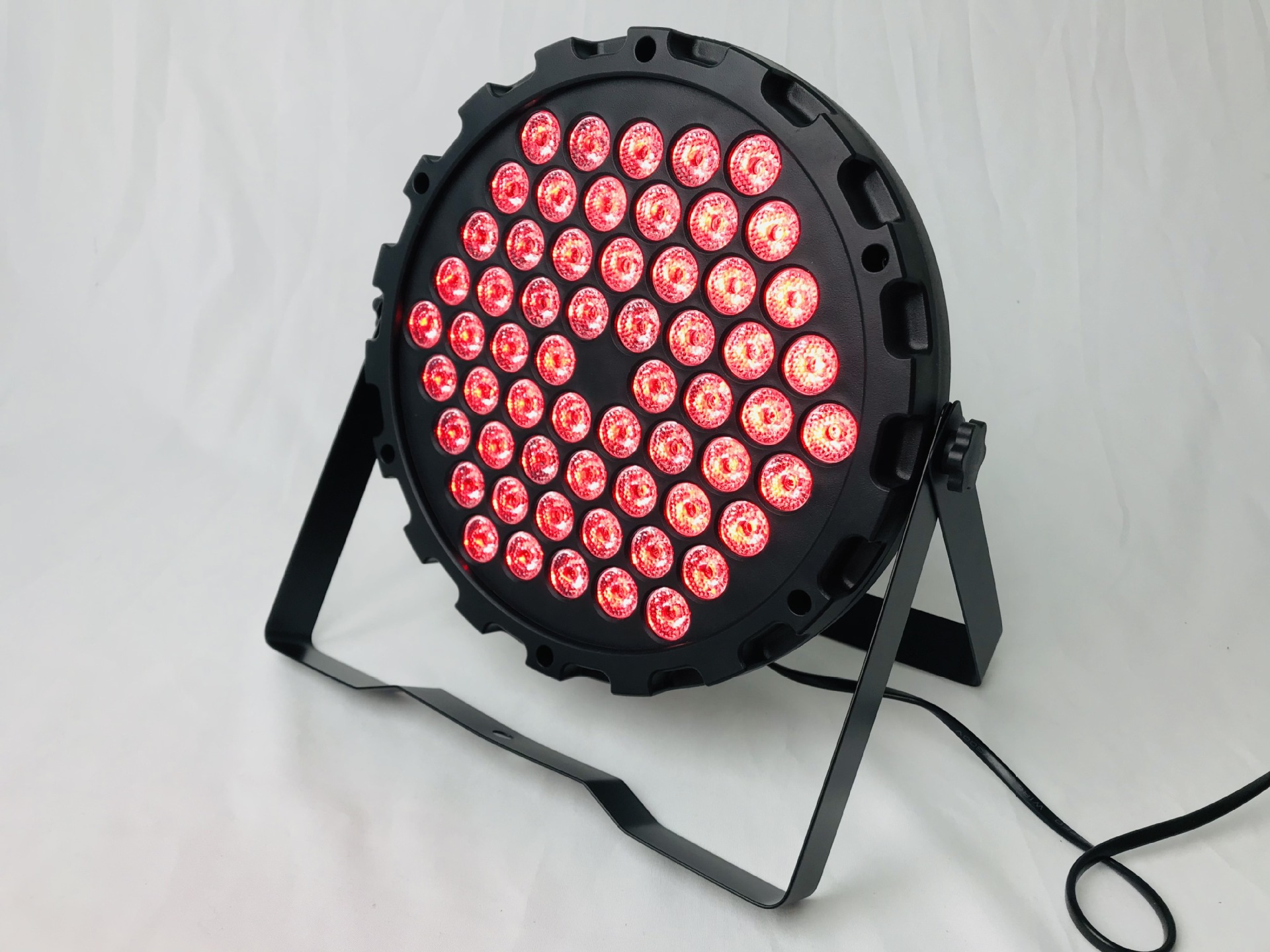 54 pieces of 3W flat par lights for stage use, seven-color full-color intelligent dyeing lights, wedding performance atmosphere lights, voice-controlled wedding seven-color full-color dyeing stage lights, and synchronous strobe lighting equipment pic 12