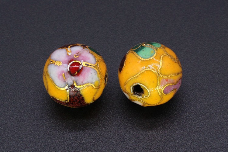 Traditional copper-based cloisonne enamel jewelry, prayer beads, chain accessories, Jingtai blue polished 12#, 14#, 16# round beads pic 10