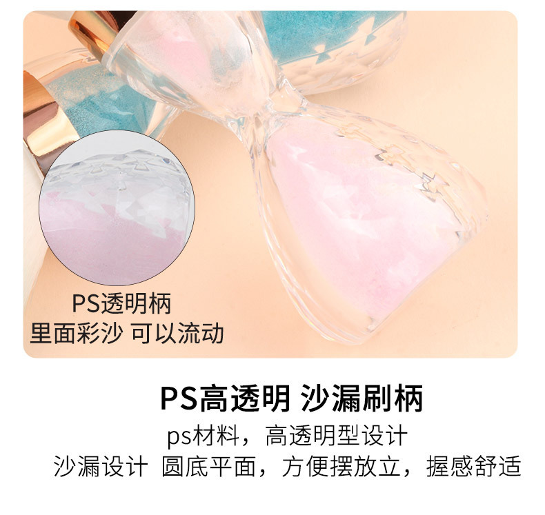 New hourglass nail art dust brush in stock, mushroom head makeup brush, soft loose powder blush brush, beauty tools wholesale pic 12