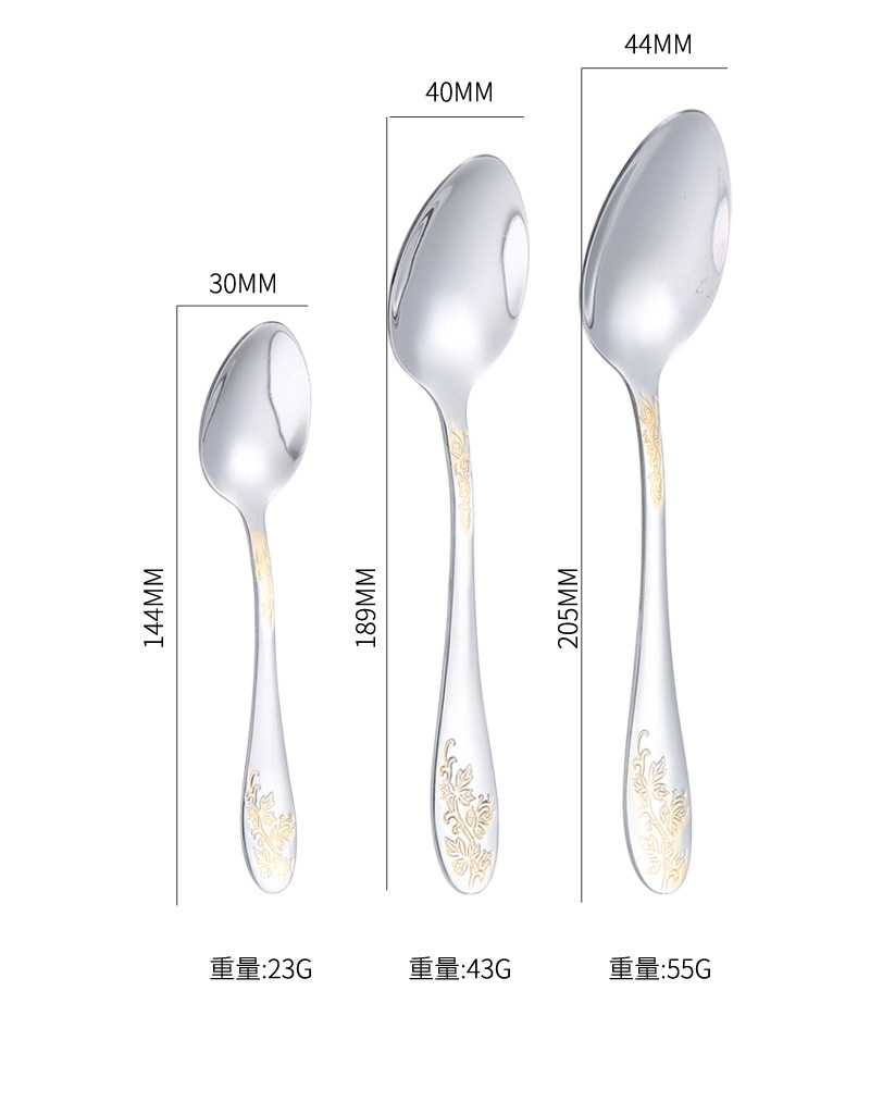 Cross-border Amazon stainless steel knife, fork and spoon Western tableware, creative steak knife and fork, hotel supplies four-piece set pic 8