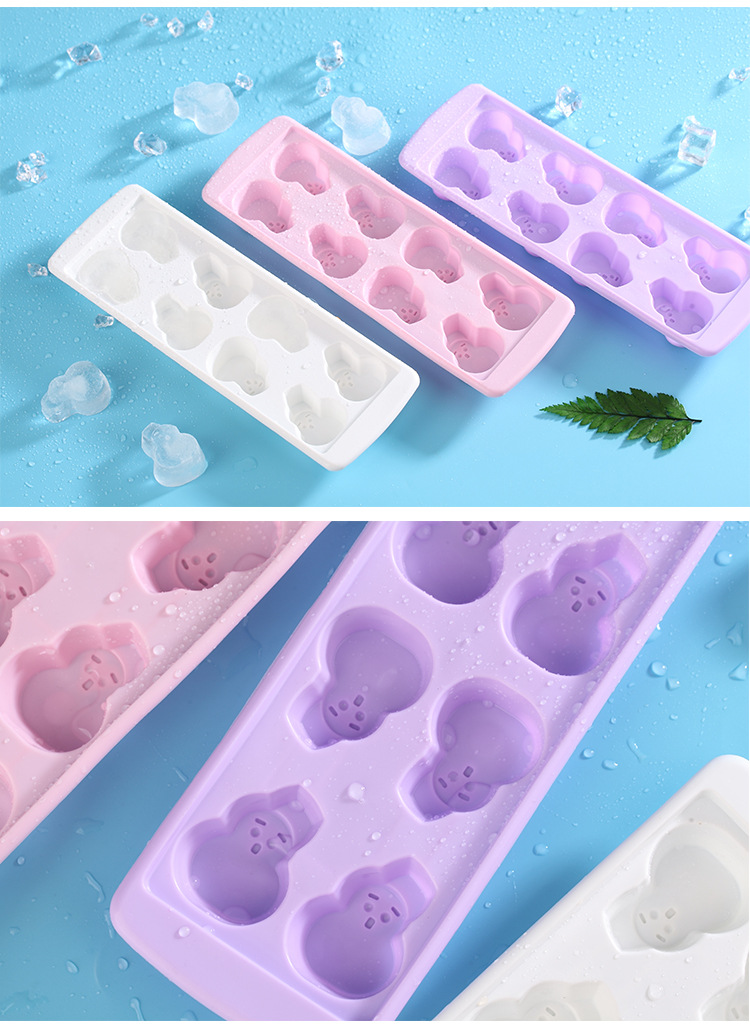 (New Style) Snowman ice cube mold, home ice-making soft rubber ice cube tray, ice-making box, frozen coffee and milk tea, internet-famous ice mold pic 10