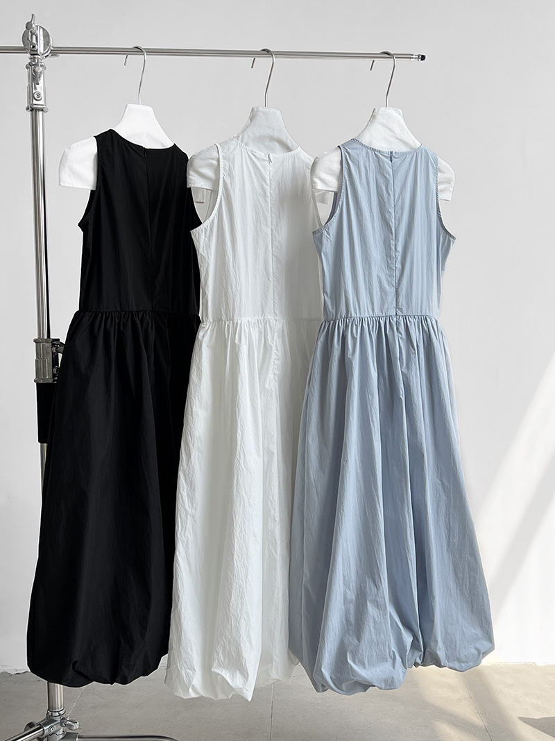 Luxi French sleeveless dress Summer new style loose vest long dress, beautiful puffy flower bud dress 5102 pic 43