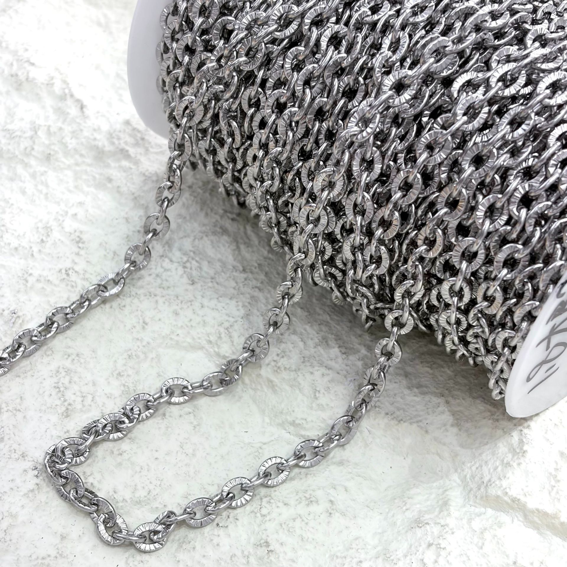Sunflower chains, stainless steel embossed chains, DIY necklaces and bracelets, semi-finished loose chains, jewelry matching chains, direct supply from the manufacturer pic 7