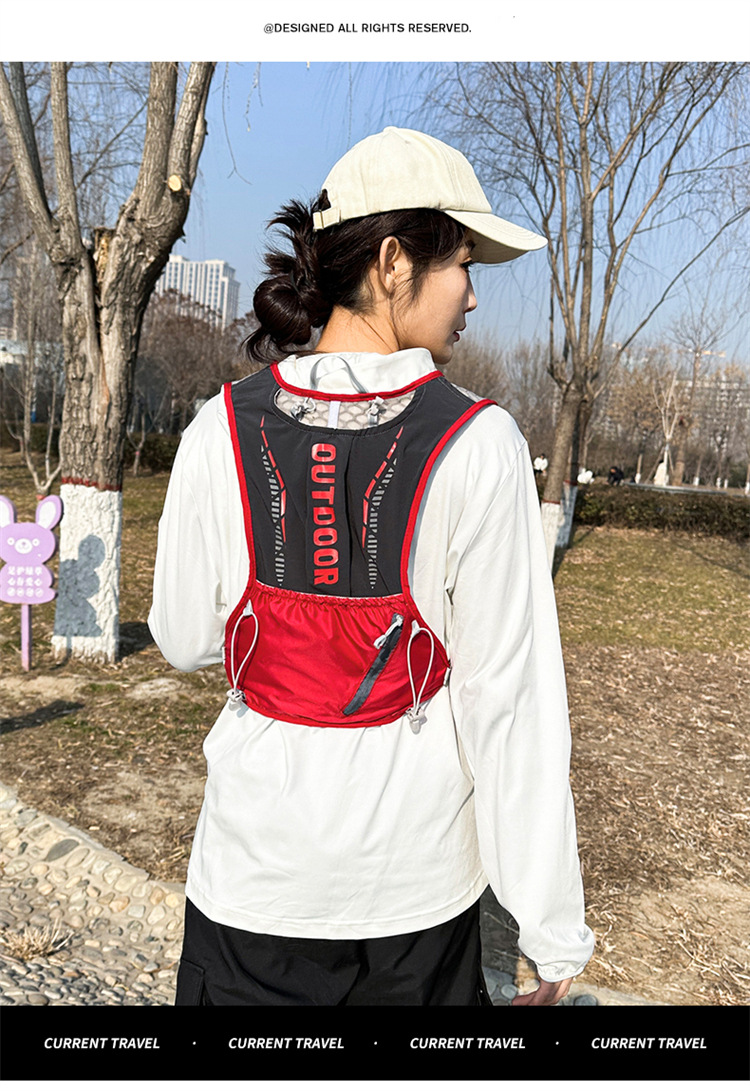 新款多功能尼龙跑步背包 安全反光运动背包水袋背包 骑行包详情27