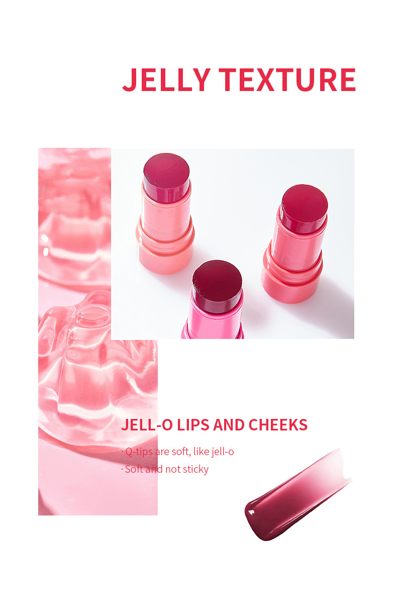 【跨境专供】ADMD果冻腮红棒唇颊两用显嫩提气色修饰脸部腮红棒详情7