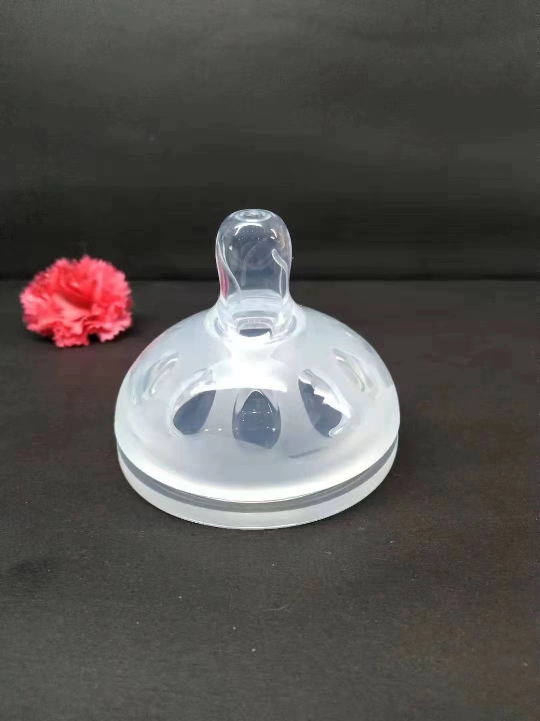 6.0口径奶嘴 宽口径仿母乳奶嘴防呛防胀气食品级硅胶奶嘴 6CM批发详情8