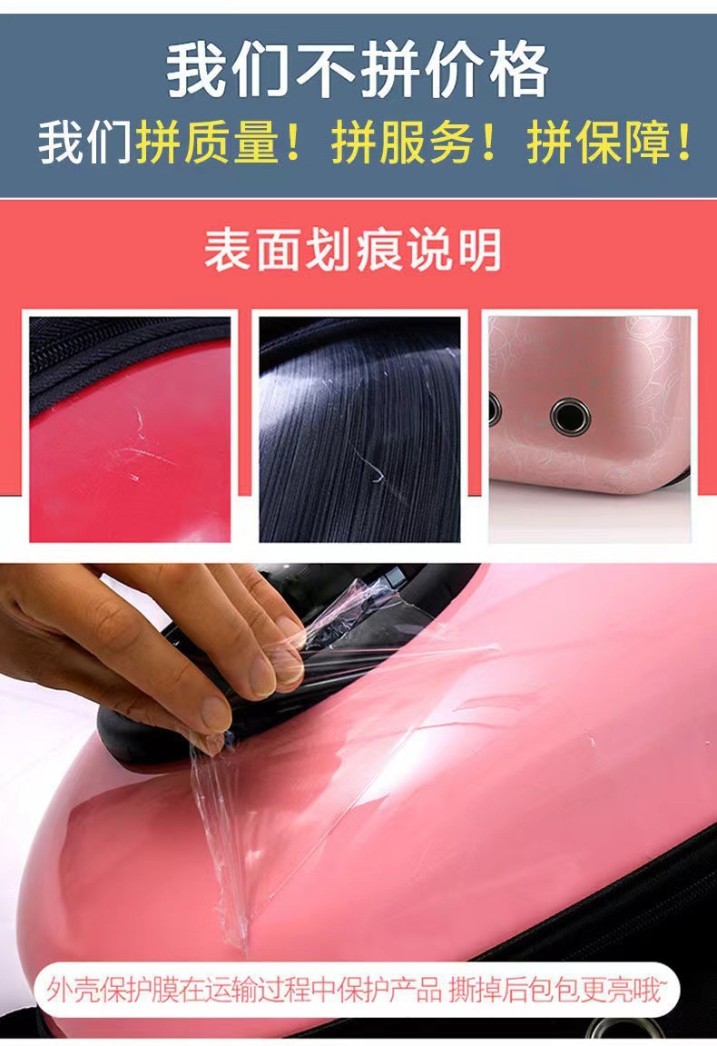 双肩猫包舒爽风扇款宠物包蛋壳大空间外出猫猫包侧开透气一件代发详情9