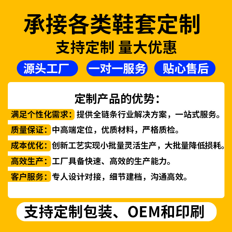 加厚一次性防雨鞋套防水防滑高筒雨鞋套户外旅行雨天外穿耐磨脚套详情2